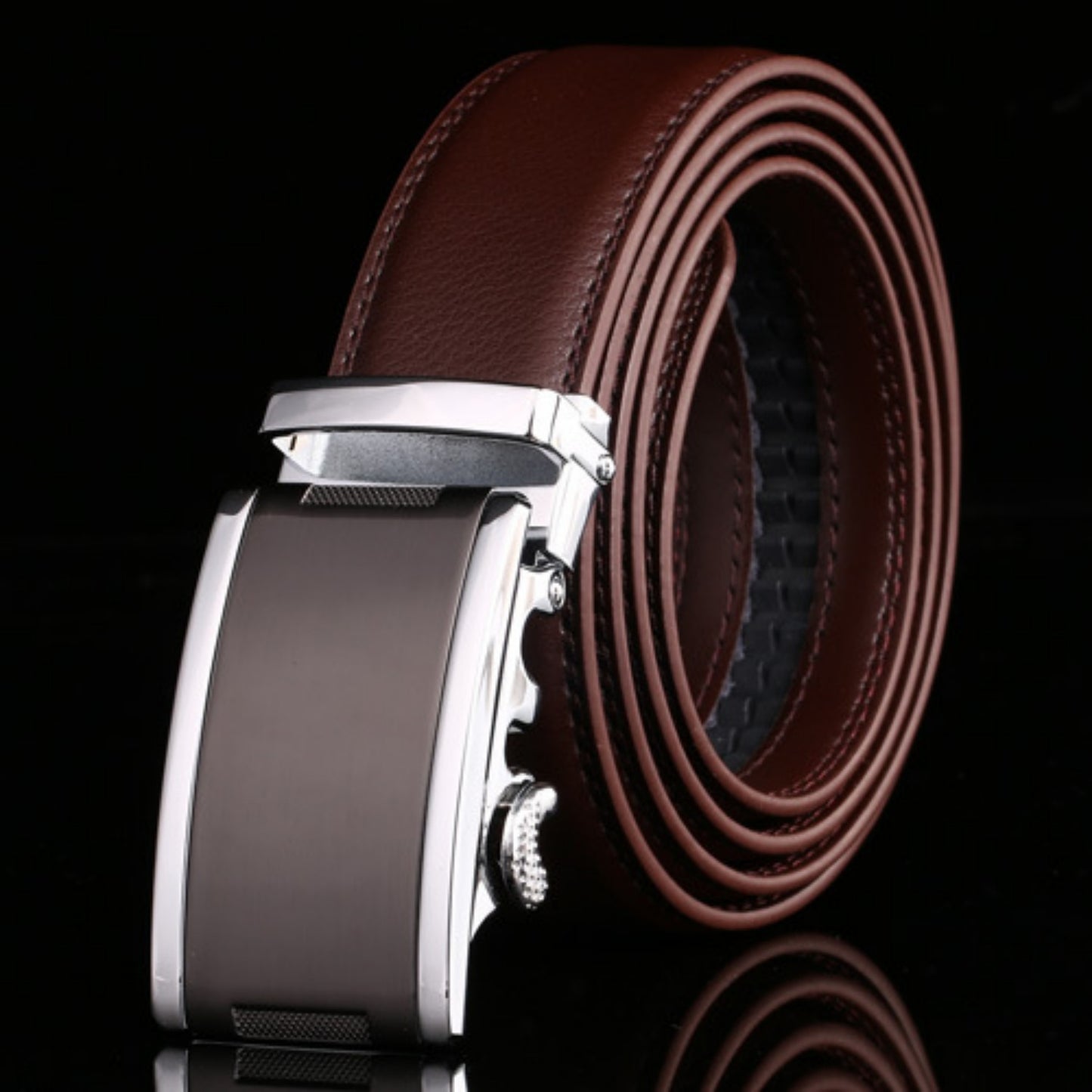 Men's Automatic Buckle Cowhide Belt