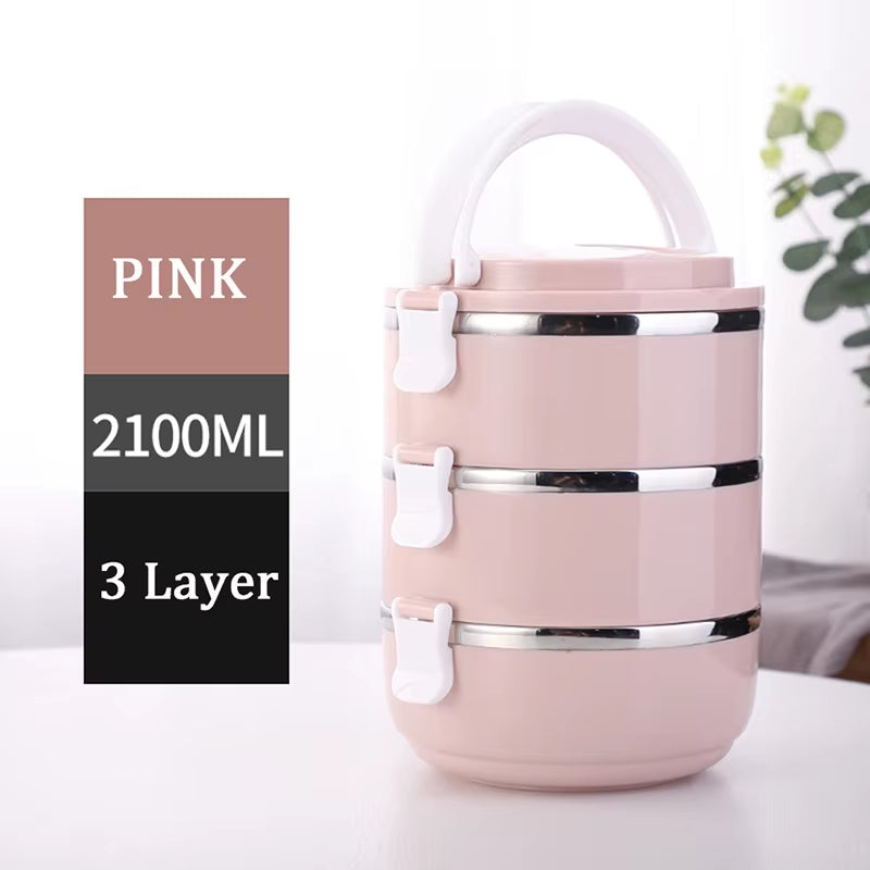 Multi-Layer Stainless Steel Lunch Box Food Portable Thermal Lunchbox Picnic Office Kids Workers School Japanese Bento