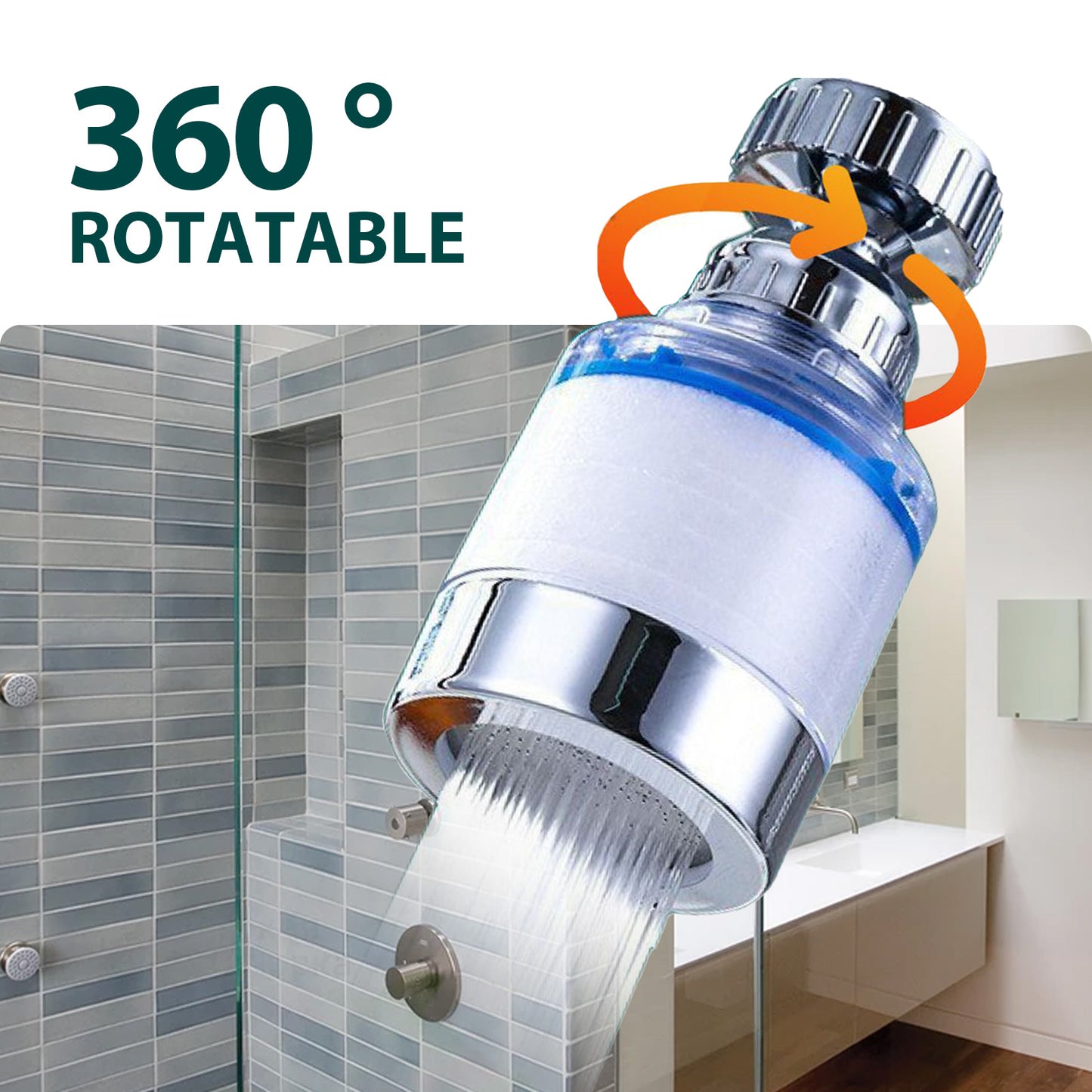 Bathroom & Kitchen Sink Water Filter - 360 Degree Rotation