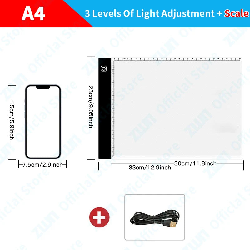 A3/A4/A5 3-Level Dimming Led Drawing Copy Pad Board Children'S Toy Painting Educational Kids Grow Creative Gifts for Children