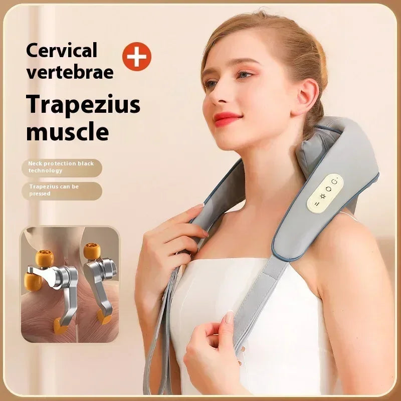 NEW Shoulder and Neck Massager 26W Bldc Massager Shoulder and Neck Multifunctional Kneading Hot Compress Massage Shawl