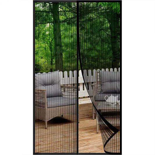 Magnetic Screen Door Curtain anti Mosquito Keeps Bug Out Automatic Self-Closing Household Ventilation Door Mesh Curtain 38X82In