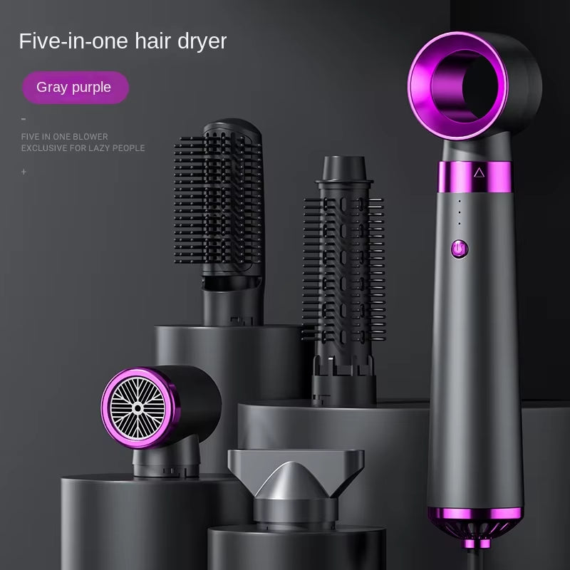 Multifunction Hair Dryer 5 in 1 Hot Air Comb Automatic Curling Rod Straight Hair Comb Hair Dryer Salon Style Tool Fast Dry